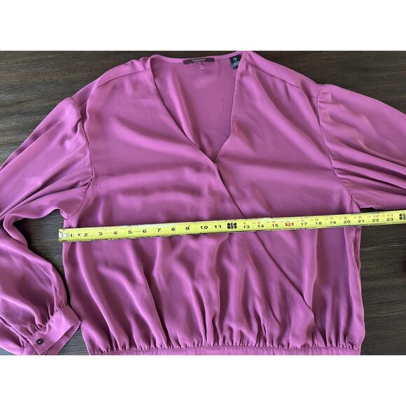 Scotch & Soda Mauve Blouse Womens Medium Pink Wrap Front Elegant Work Feminine - Picture 13 of 16